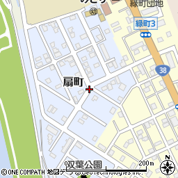 〒076-0008 北海道富良野市扇町の地図