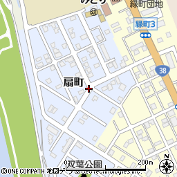 北海道富良野市扇町周辺の地図