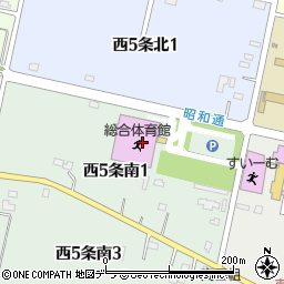 美唄市総合体育館周辺の地図