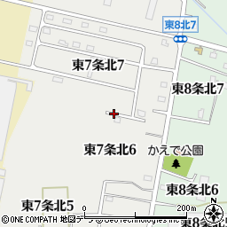 北海道美唄市東７条北7丁目6周辺の地図