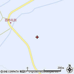 北海道富良野市西布礼別周辺の地図