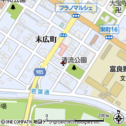 北海道富良野市末広町6-11周辺の地図