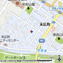 北海道富良野市末広町周辺の地図