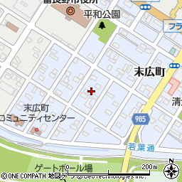 北海道富良野市末広町16周辺の地図