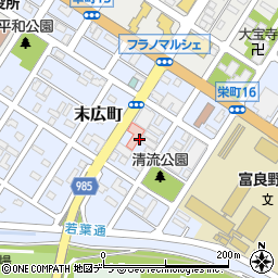 北海道富良野市末広町6周辺の地図