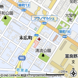 北海道富良野市末広町6-22周辺の地図