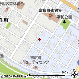 北海道富良野市末広町23-18周辺の地図