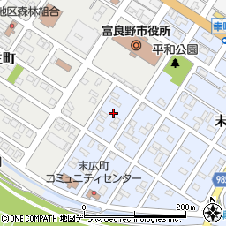 北海道富良野市末広町23周辺の地図