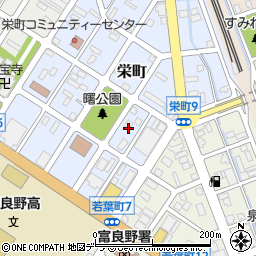 北海道富良野市栄町14周辺の地図