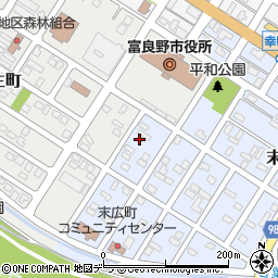 北海道富良野市末広町23-20周辺の地図