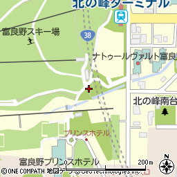 富良野スキー学校周辺の地図
