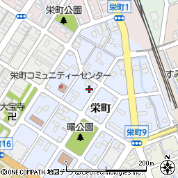 北海道富良野市栄町周辺の地図