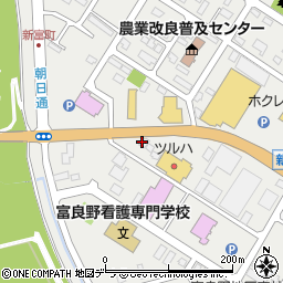 北北海道ダイハツ販売ダイハツショップ店ダイハツ富良野周辺の地図