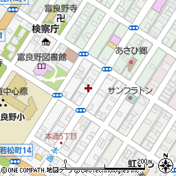 北海道富良野市若松町3-11周辺の地図