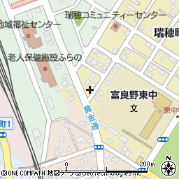 北海道富良野市瑞穂町1-61周辺の地図