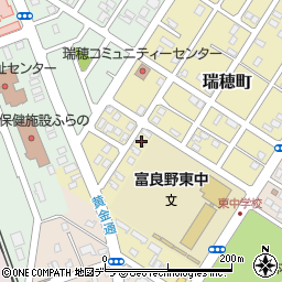 北海道富良野市瑞穂町1-38周辺の地図