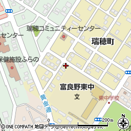 北海道富良野市瑞穂町1-40周辺の地図