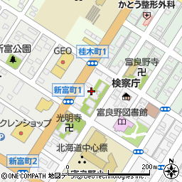 北海道富良野市若松町6周辺の地図