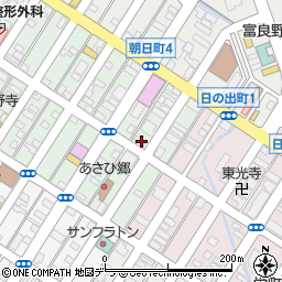 北海道富良野市本町2-11周辺の地図