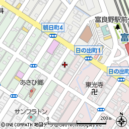 北海道富良野市本町1周辺の地図
