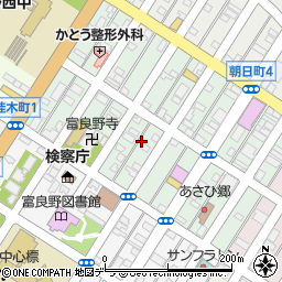 北海道富良野市本町周辺の地図