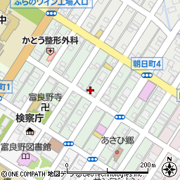 北海道富良野市本町4-13周辺の地図