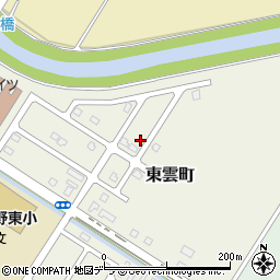 北海道富良野市東雲町周辺の地図