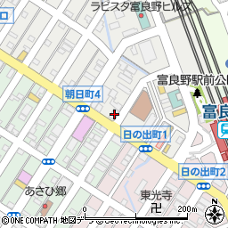 北海道富良野市朝日町4-1周辺の地図