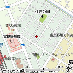 北海道富良野市住吉町周辺の地図