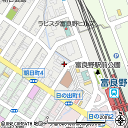 北海道富良野市朝日町4-20周辺の地図