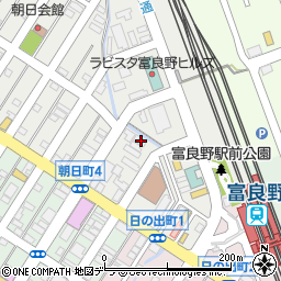 北海道富良野市朝日町4-19周辺の地図