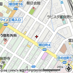 北海道富良野市朝日町9-42周辺の地図