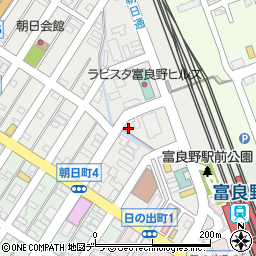 北海道富良野市朝日町3-11周辺の地図