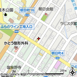 北海道富良野市朝日町12-38周辺の地図