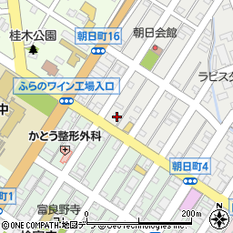 北海道富良野市朝日町12-14周辺の地図