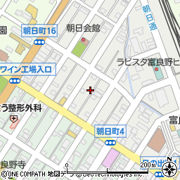 北海道富良野市朝日町9-25周辺の地図