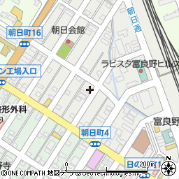 北海道富良野市朝日町9-34周辺の地図