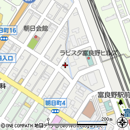 北海道富良野市朝日町6-22周辺の地図