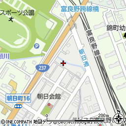 北海道富良野市朝日町13-12周辺の地図