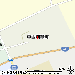 北海道別海町（野付郡）中西別緑町周辺の地図