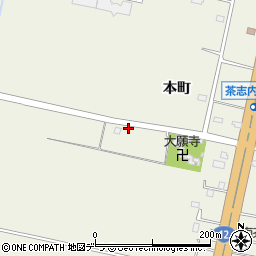 北海道美唄市茶志内町本町周辺の地図