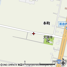 北海道美唄市茶志内町（本町）周辺の地図