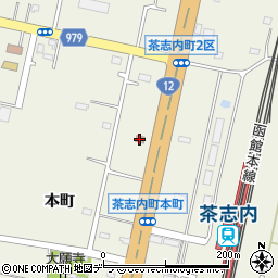茶志内郵便局周辺の地図