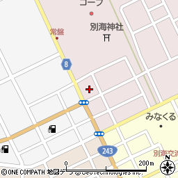 セブンイレブン別海宮舞店周辺の地図