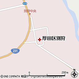 北海道石狩市厚田区別狩551周辺の地図