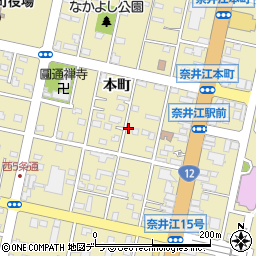北海道空知郡奈井江町本町周辺の地図