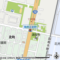 奈井江北町周辺の地図