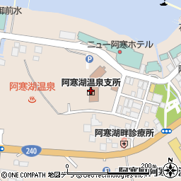 釧路市阿寒湖温泉支所周辺の地図