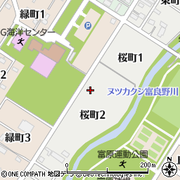 北海道空知郡上富良野町桜町2丁目420周辺の地図