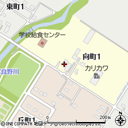 株式会社カリカワ　上富良野工場周辺の地図